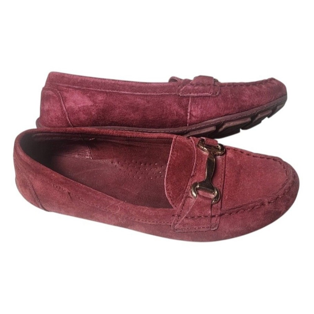 Cynthia Rowley 'Seeker' Leather Driving Loafers Wine Size 8.5 Comfort